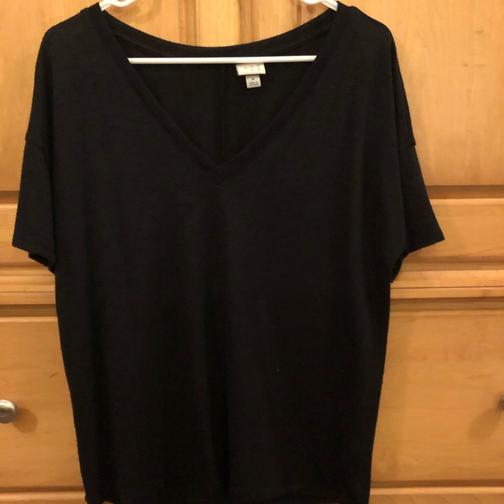 Black V-Neck Tee